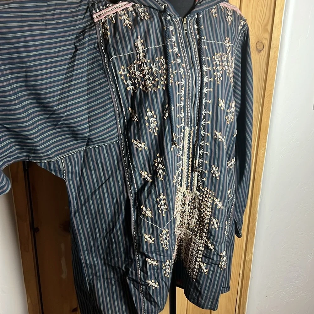FREE PEOPLE Embellished Stripe Pullover - Picture 8 of 16